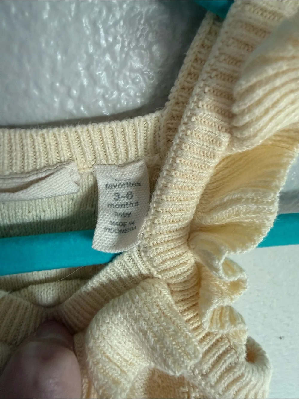 GAP Pale Yellow Ruffle Strap Knit One-Piece